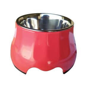 Nutrapet Elevated Melamine Bowls Set RED