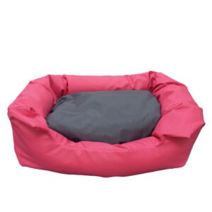 NutraPet L-56CM W-44CM H-14CM LOUNGER BED PINK & GREY S