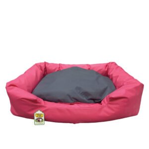 NutraPet L-75CM W-59CM H-17CM LOUNGER BED PINK & GREY M