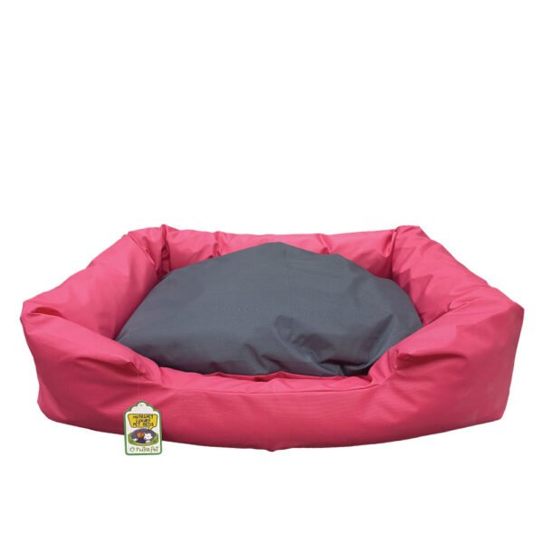 NutraPet L-75CM W-59CM H-17CM LOUNGER BED PINK & GREY M