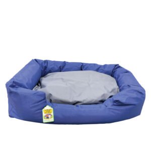 NutraPet L-86CM W-65CM H-19CM LOUNGER BED NAVY & GREY L