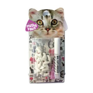 NutraPet Plushy Paws Nail Caps White #3 Large