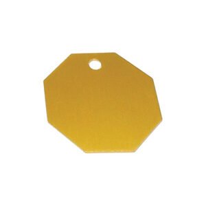 Imarc Pet Tag Stop Sign Octagon Small Gold