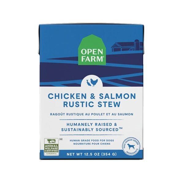 Open Farm Chicken & Salmon Rustic Stew Wet Dog Food 354G