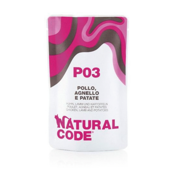 Natural Code Chicken Lamb & Potatoes Soft Jelly Wet Cat Food - 70G