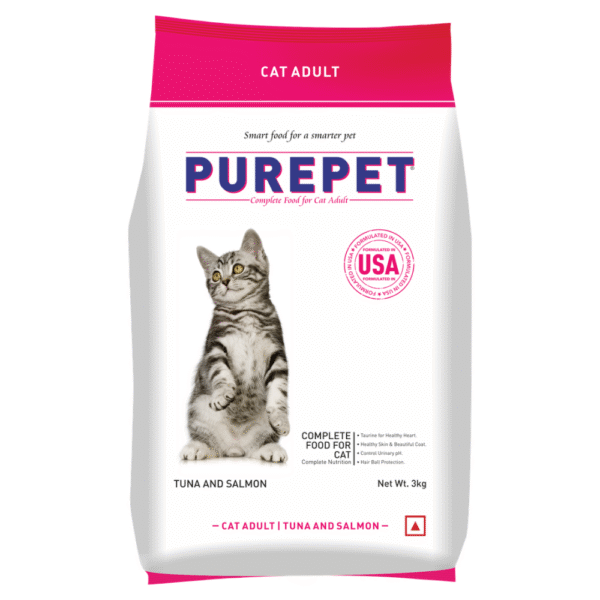 Purepet Tuna & Salmon Adult Dry Cat Food 3Kg