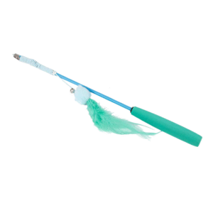 Ebi Coockoo Tilly Tickle Telescopic Cat Rod Chase Toy - Green/40x4x4cm