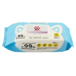 Thunder Paws Unscented Sanitary Pet Wipes Suitable for Cats and Dogs 80pcs
