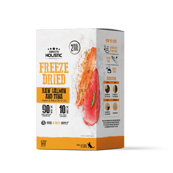 Absolute Holistic Freeze Dried Raw Salmon & Tuna Patty Dry Cat Food - 360G