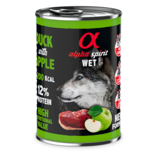 Alpha Spirit Duck With Green Apple Adult Wet Dog Food 400G