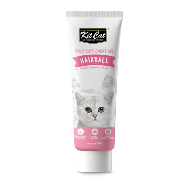 Kit Cat Daily Nutritional Supplement Gel Hairball for Cats & Kittens 120G