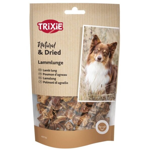 Trixie Natural & Dried Lamb Lung Dog Treat 80G