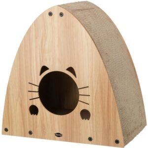 Trixie MDF Cat Scratching House - LIGHT BROWN/48X48X28CM