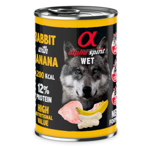 Alpha Spirit Rabbit With Banana Adult Wet Dog Food 400G