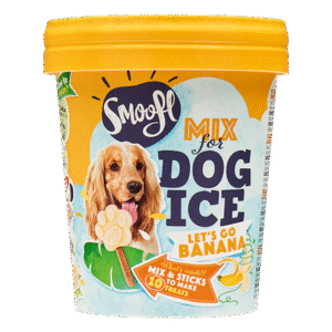 Smoofl Banana Mix for Dog Ice with 10pcs Chew Sticks - 105G
