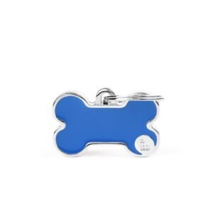 My Family Basic Handmade Bone ID Tag - BLUE/SMALL
