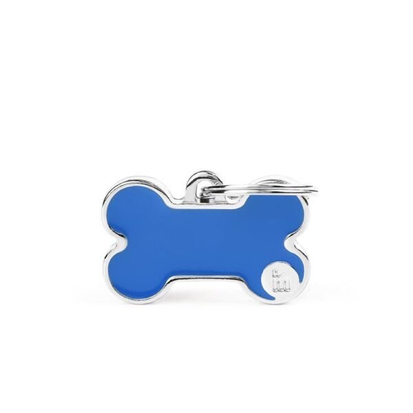 My Family Basic Handmade Bone ID Tag - BLUE/SMALL