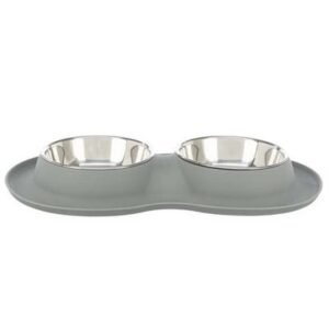 Trixie Stainless Steel Bowl Set Silicone Base 40x5x23cm