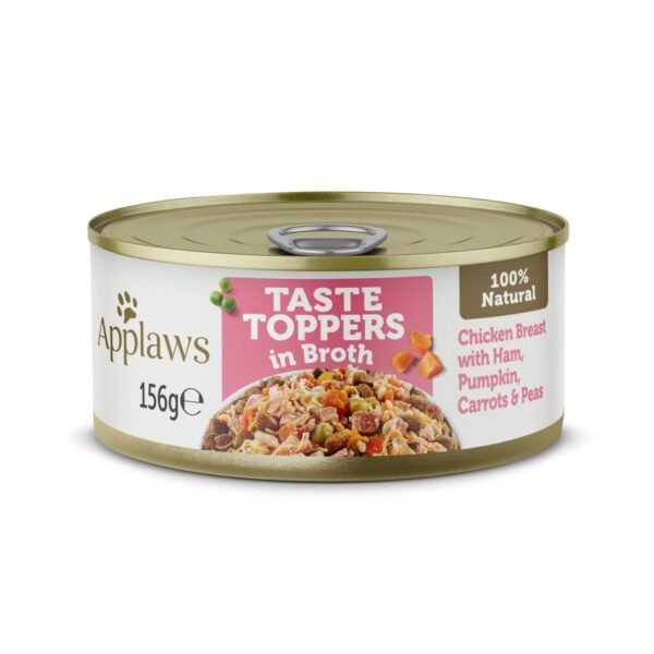 Applaws Taste Topper in Broth Chicken Ham Wet Dog Food 156G
