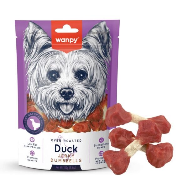 Wanpy Duck Jerky Dumbbells Dog Treats 100G