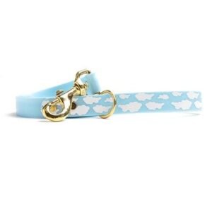 Howl & Growl Something Blue Clouds with Brass Hardware Lead 120x2.5cm