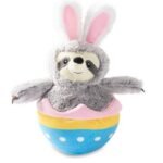 Petshop by Fringe Studio Eggstra Special Sloth Squeaker - Cuddly Plush Dog Toy 30cm