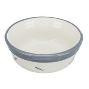 Trixie Fishbone Design Ceramic Bowl for Cats 12cm