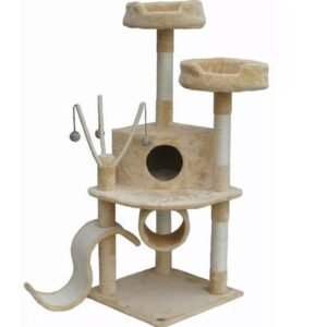 Go Pet Club 55″ Whiskers Cat Tree - BROWN/76X96X139CM (Assembled)