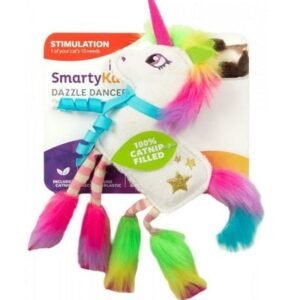 SmartyKat Dazzle Dancer Disco Unicorn with Felt Cat Toy 20.3cm