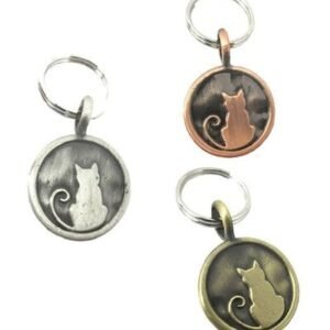 GoScribe Vintage Charms Cat Design Tag Pet Owner Accessory