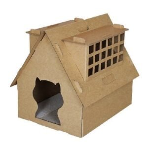 Thunder Paws Catopia Cardboard Cat House & Scratcher 53x43x46cm