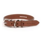 Mutts & Hounds Tan Leather Collar for Dogs