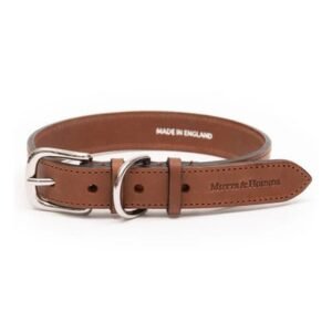 Mutts & Hounds Tan Leather Collar for Dogs