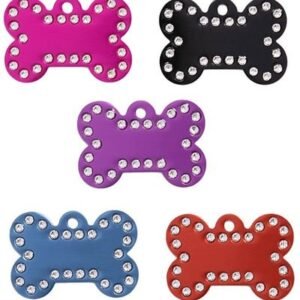 GoScribe Pet Tag Swarovski Bone Tags