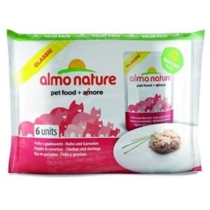 almo nature Classic Valuepack Chicken & Shrimp Wet Cat Food 6X55G