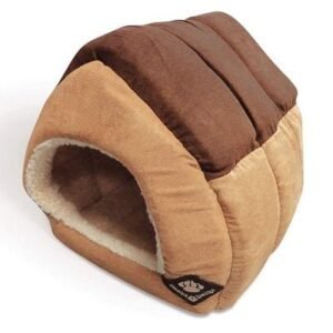 Danish Design Suede Brown Pet House for Cats & Small Dogs 44x43x47cm