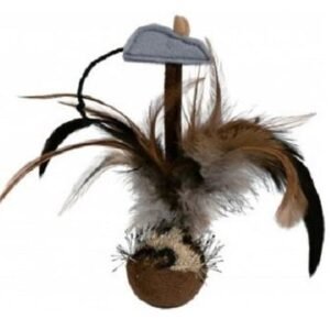 Trixie Bobo Shuttlecock with Mouse Toy for Cats 15cm