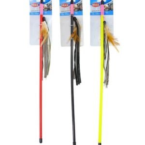 Trixie Playing Rod with Leather Straps&Feathers Cat Toy