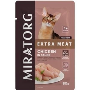 Miratorg EXTRA MEAT with Chicken in Sauce Cat Wet Food 24x80g