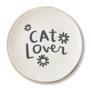 PetShop by Fringe Studio Cat Lover Round Stoneware Tray 9cm