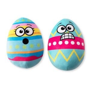 Petshop by Fringe Studio Easter Eggs Plush Cuddly Dog Toy Set 2 Pieces