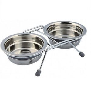 Trixie Eat on Feet Anti-Rattle Steel Bowl Set for Dogs