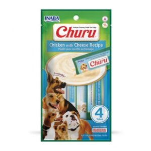 Inaba Dog Churu Chicken with Cheese Recipe Treats 4x14g