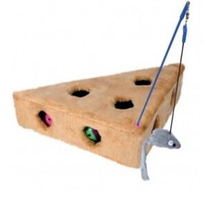 Trixie Cheese with Playing Rod and 3 Balls Toy for Cats 36x8x26cm