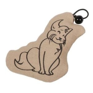 D&D Home I Love Happy Cats Sitting Happy Cat Chase Toy with Bell 8x2x9cm