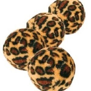 Trixie Balls with Leopard Print Toy for Cats 4pcs