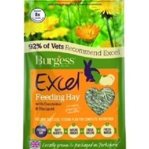 Burgess Excel Dandelion & Marigold Feeding Hay for Small Pets 1KG