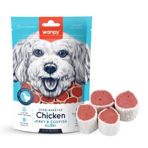 Wanpy Chicken Jerky and Codfish Sushi Dog Treats