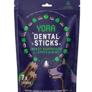 Expiry Date 18-Jul-25 Yora Pet Foods Large Dental Sticks Apple & Mint Dog Treat - 270G