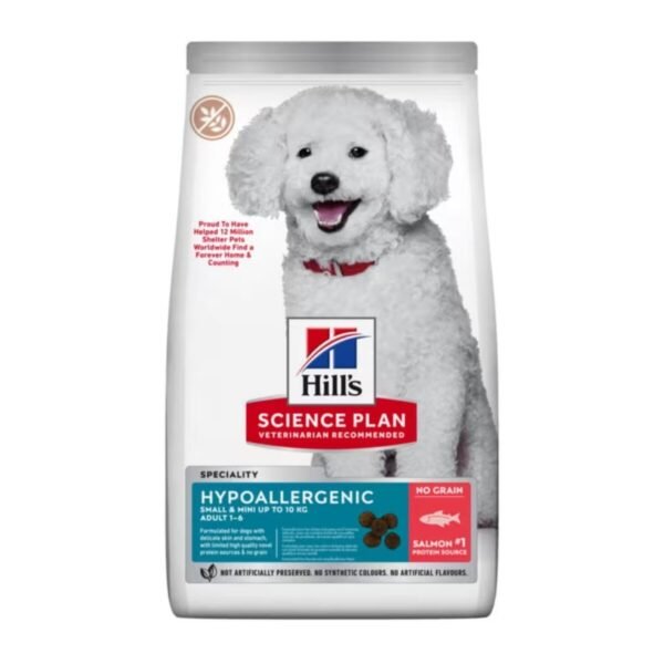 Hill's Science Plan Hypoallergenic Small & Mini Adult Dry Dog Food With Salmon 1.5KG